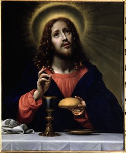 Cristo bendiciendo los sacramentos